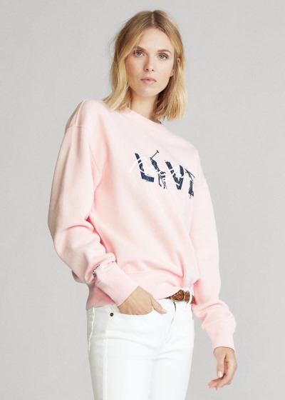 Sudaderas Ralph Lauren Mujer Rosas - Pink Pony Fleece - KIVZG1592